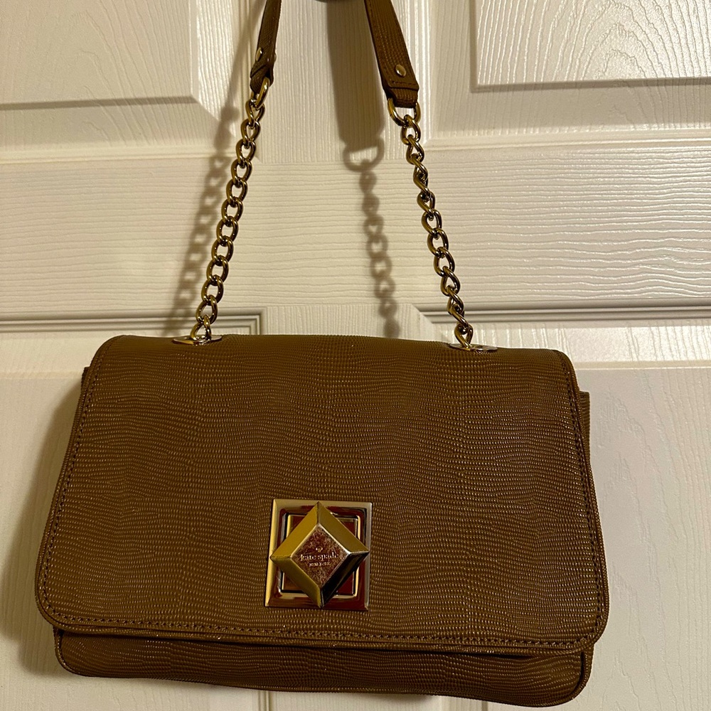 EUC TAUPE LEATHER KATE SPADE SHOULDER-BAG
